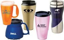 five travel mugs